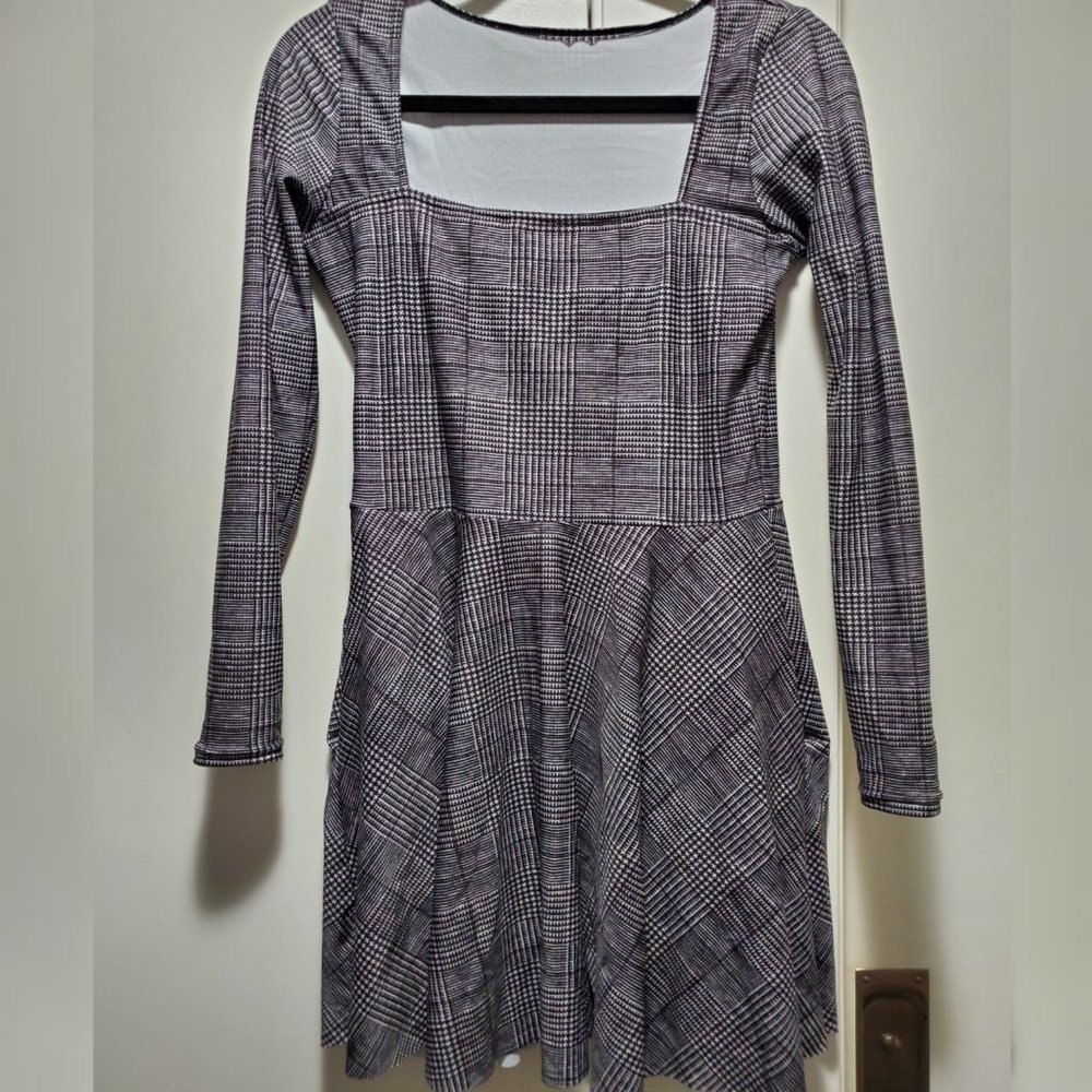 Blackmilk - Tweed Mono Squared Up Mini Skater Dress - Limited - Picture 5 of 8